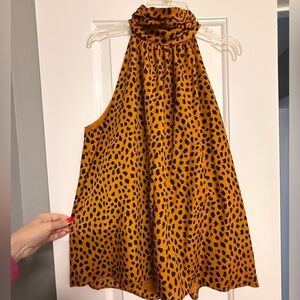 Joie Erola cheetah Print Blouse size S